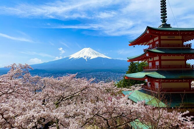 View of Mt. Fuji, Chureito Pagoda and Hakone Cruise Day Trip