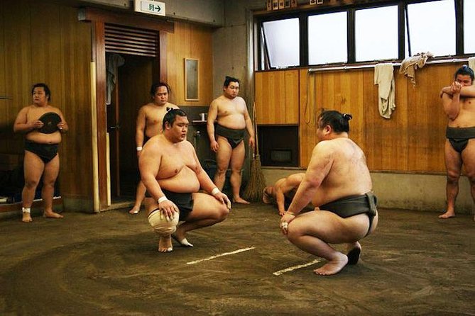 Watch Sumo Morning Practice at Stable in Tokyo - Policy on Cancellations